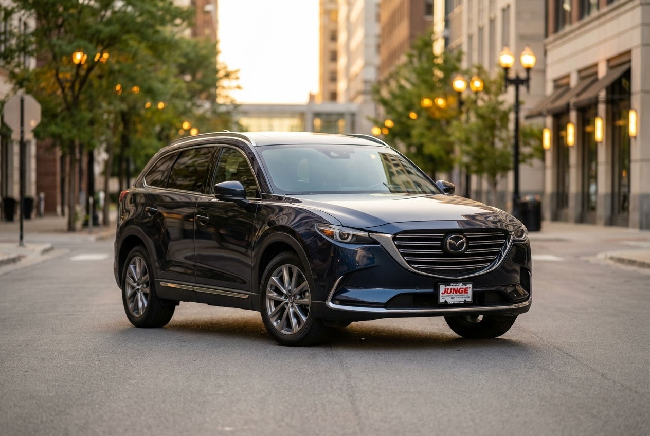 White Mazda CX-9 7-seat rental SUV in Georgia
